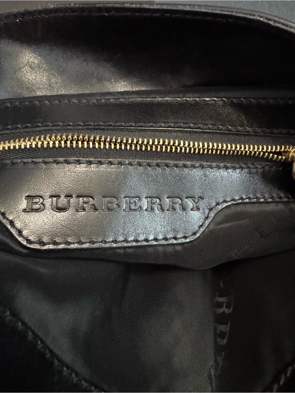 Burberry black leather tote shoulder bag - Picture 3 of 16